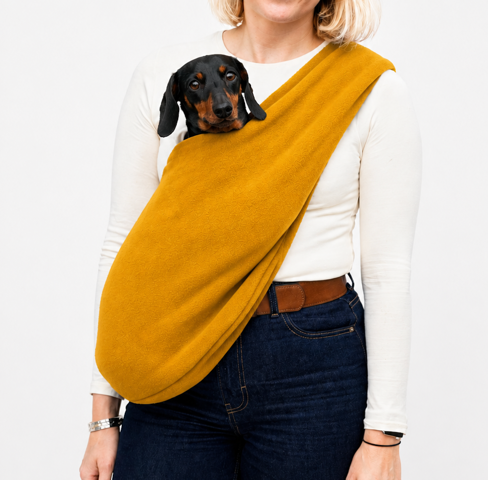 Cozy Fleece Dog Sling Carrier - Comfortably Carry Your Small Pup Anywhere