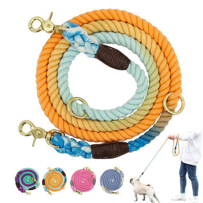 Colorful Gradient Dog Leash – Elevate Your Pup’s Style & Training Experience
