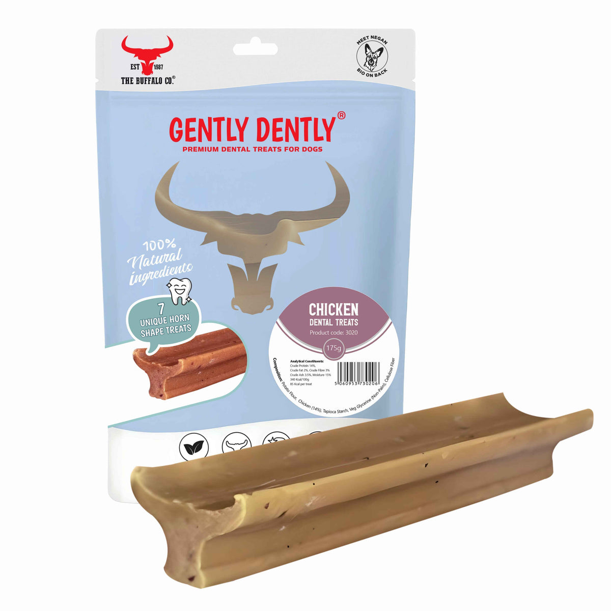 Natural Chicken Dental Treats for Dogs - Gently Dently 175g