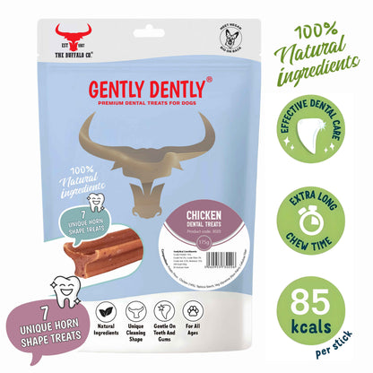 Natural Chicken Dental Treats for Dogs - Gently Dently 175g
