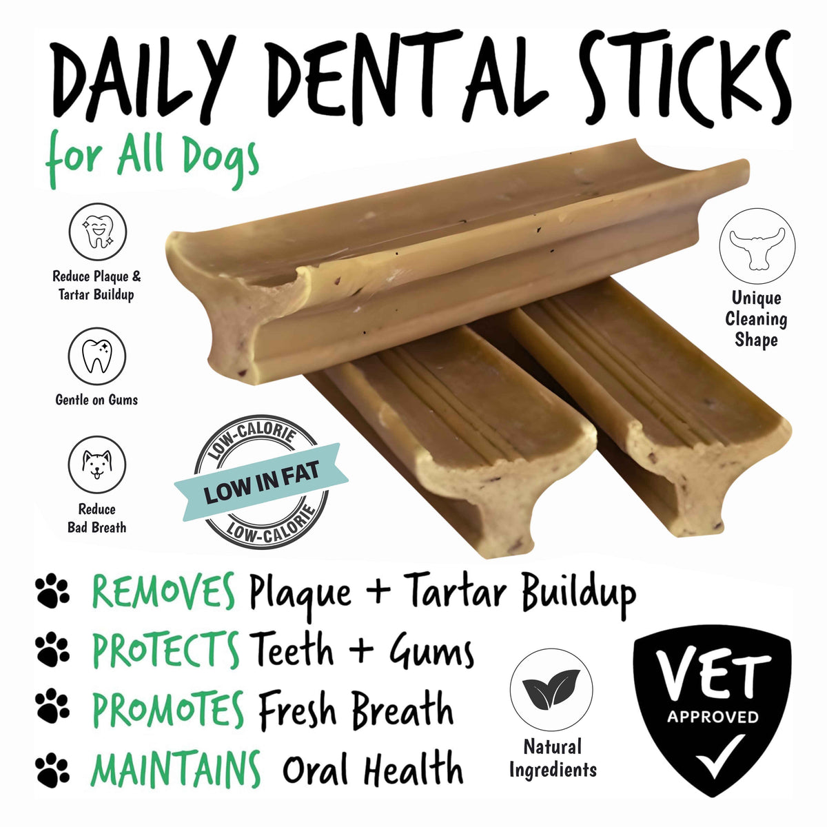 Natural Chicken Dental Treats for Dogs - Gently Dently 175g
