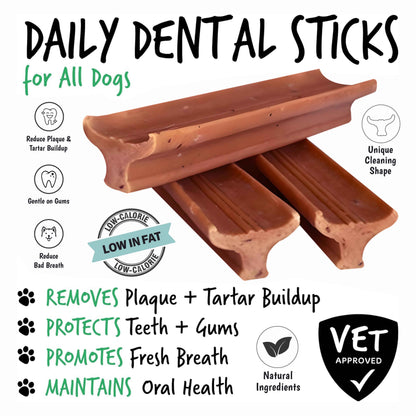 Gently Dently Salmon Dental Treats for Dogs - Natural & Effective Dental Care