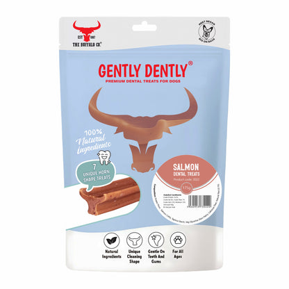 Gently Dently Salmon Dental Treats for Dogs - Natural & Effective Dental Care