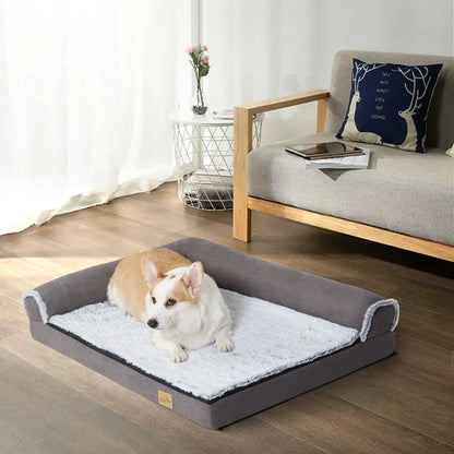 Calming Dog Bed for Large Dogs – BigngoPaw Heavy Duty L-Shape Sofas for Ultimate Comfort