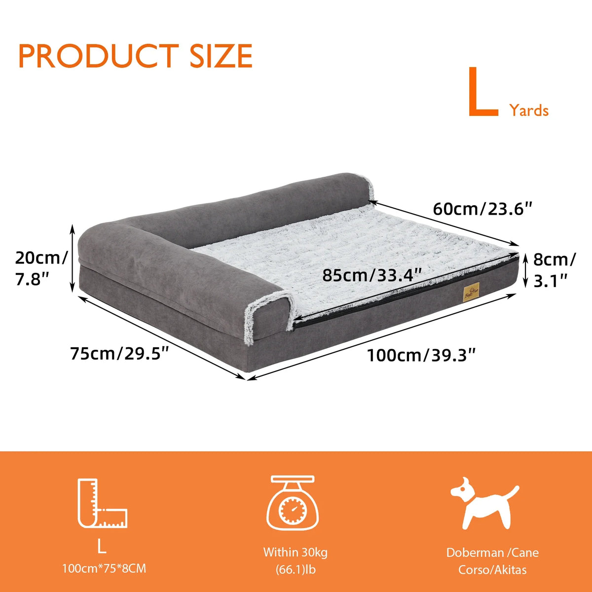Calming Dog Bed for Large Dogs – BigngoPaw Heavy Duty L-Shape Sofas for Ultimate Comfort