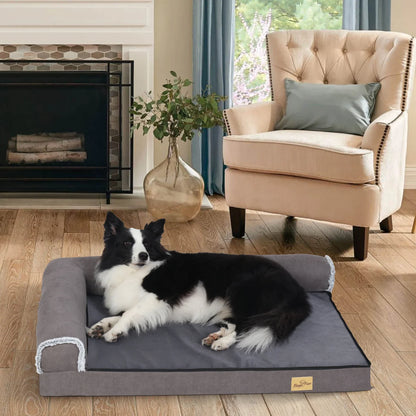 Calming Dog Bed for Large Dogs – BigngoPaw Heavy Duty L-Shape Sofas for Ultimate Comfort