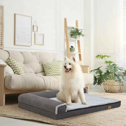 Calming Dog Bed for Large Dogs – BigngoPaw Heavy Duty L-Shape Sofas for Ultimate Comfort