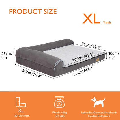 Calming Dog Bed for Large Dogs – BigngoPaw Heavy Duty L-Shape Sofas for Ultimate Comfort