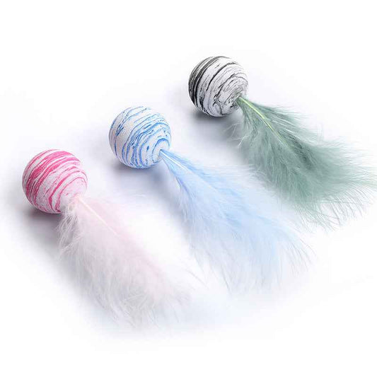 Cat-related Products Feather EVA Material Lightweight Foam Ball Throwing Toy
