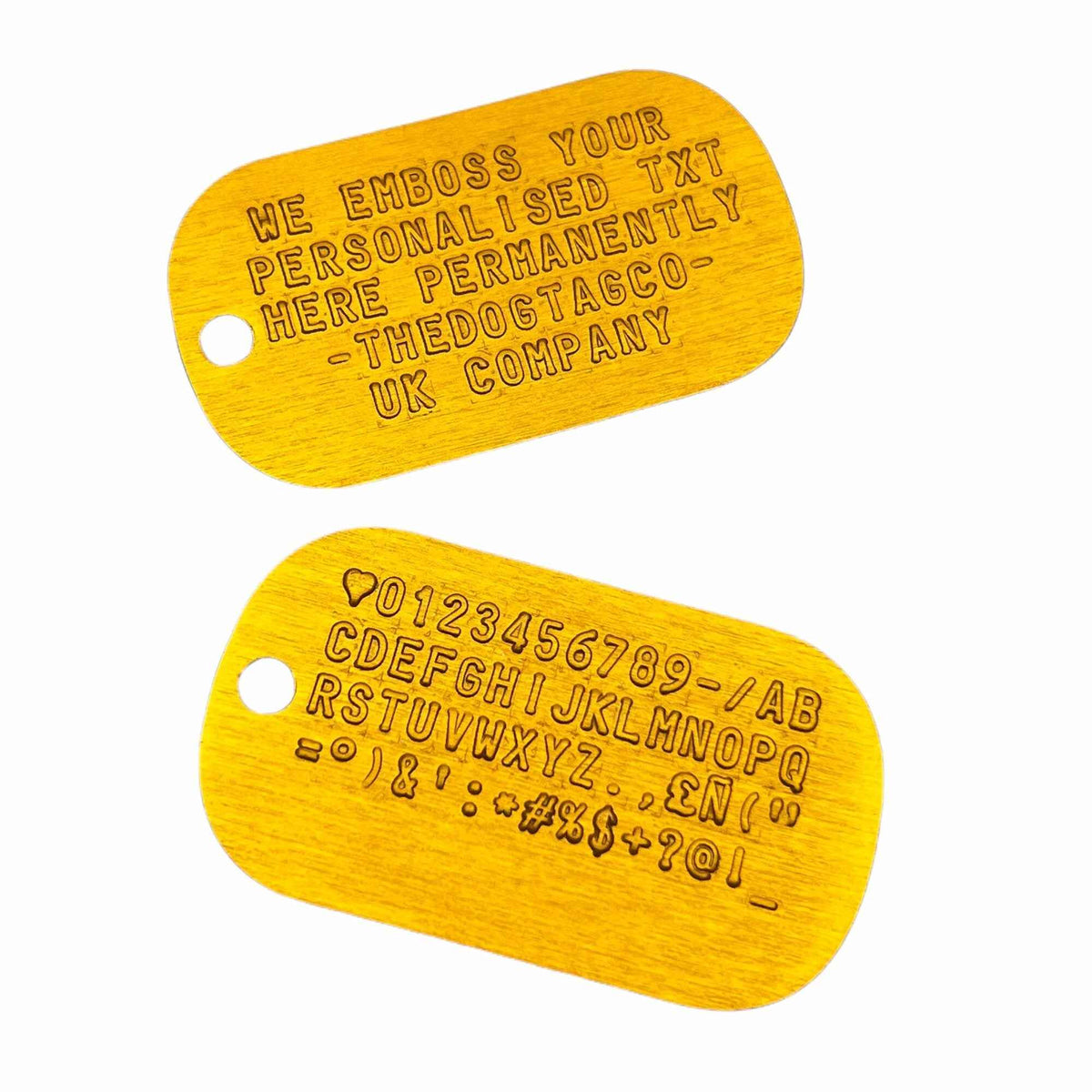 Gold Personalised Dog Tags - Elevate Your Pet's Identity with Style