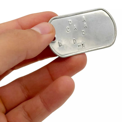 Unique Misprinted Dog Tag - One-of-a-Kind US Spec Tag for Individual Style