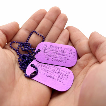 Personalized Purple Dog Tag Set - Unique, Durable & Stylish for Your Best Friend