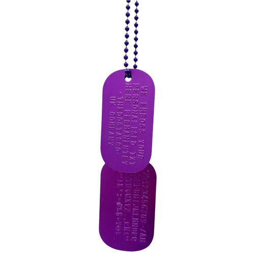 Personalized Purple Dog Tag Set - Unique, Durable & Stylish for Your Best Friend