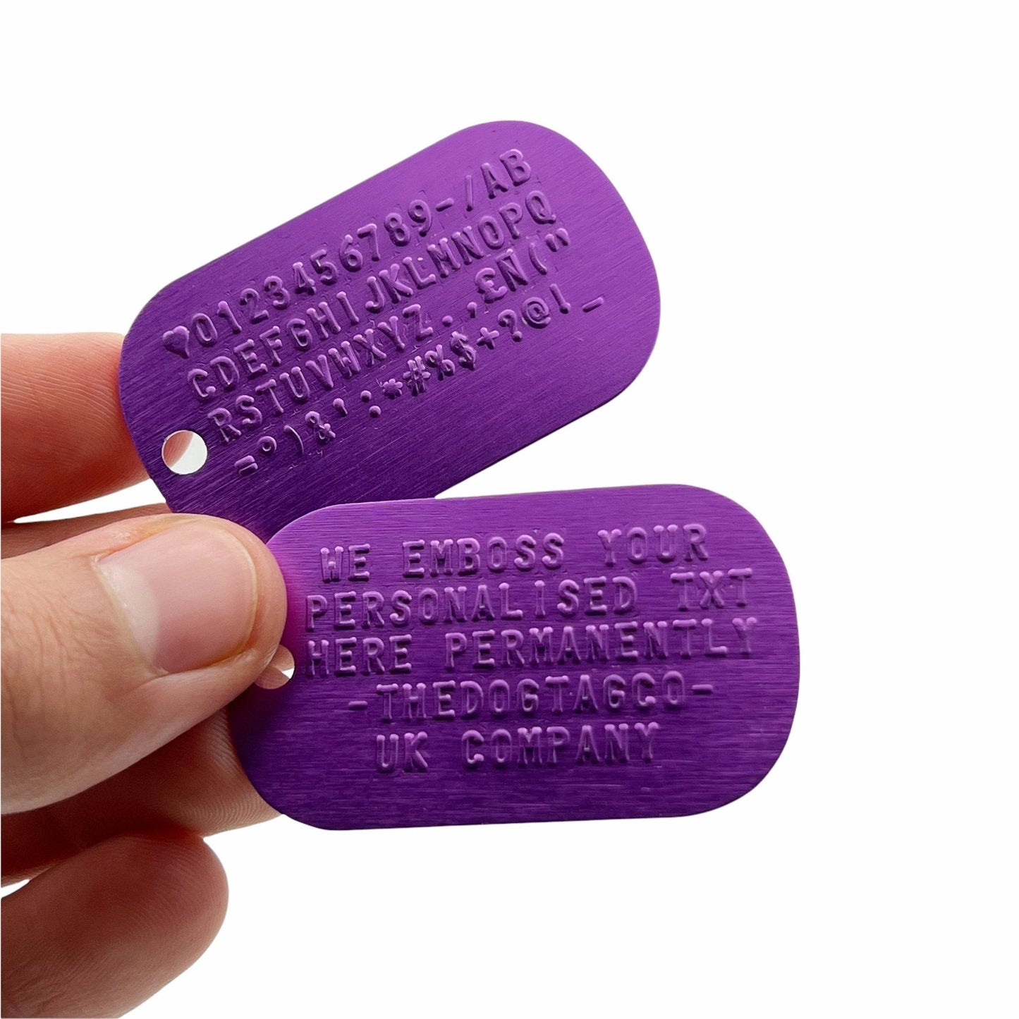 Personalized Purple Dog Tag Set - Unique, Durable & Stylish for Your Best Friend