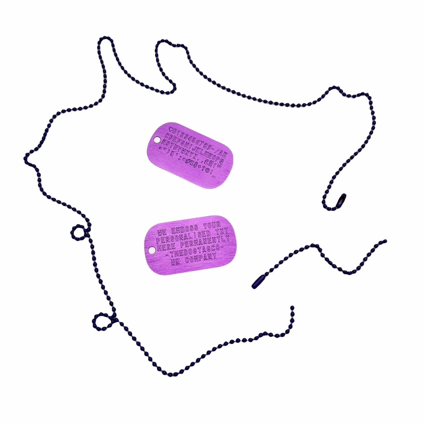 Personalized Purple Dog Tag Set - Unique, Durable & Stylish for Your Best Friend