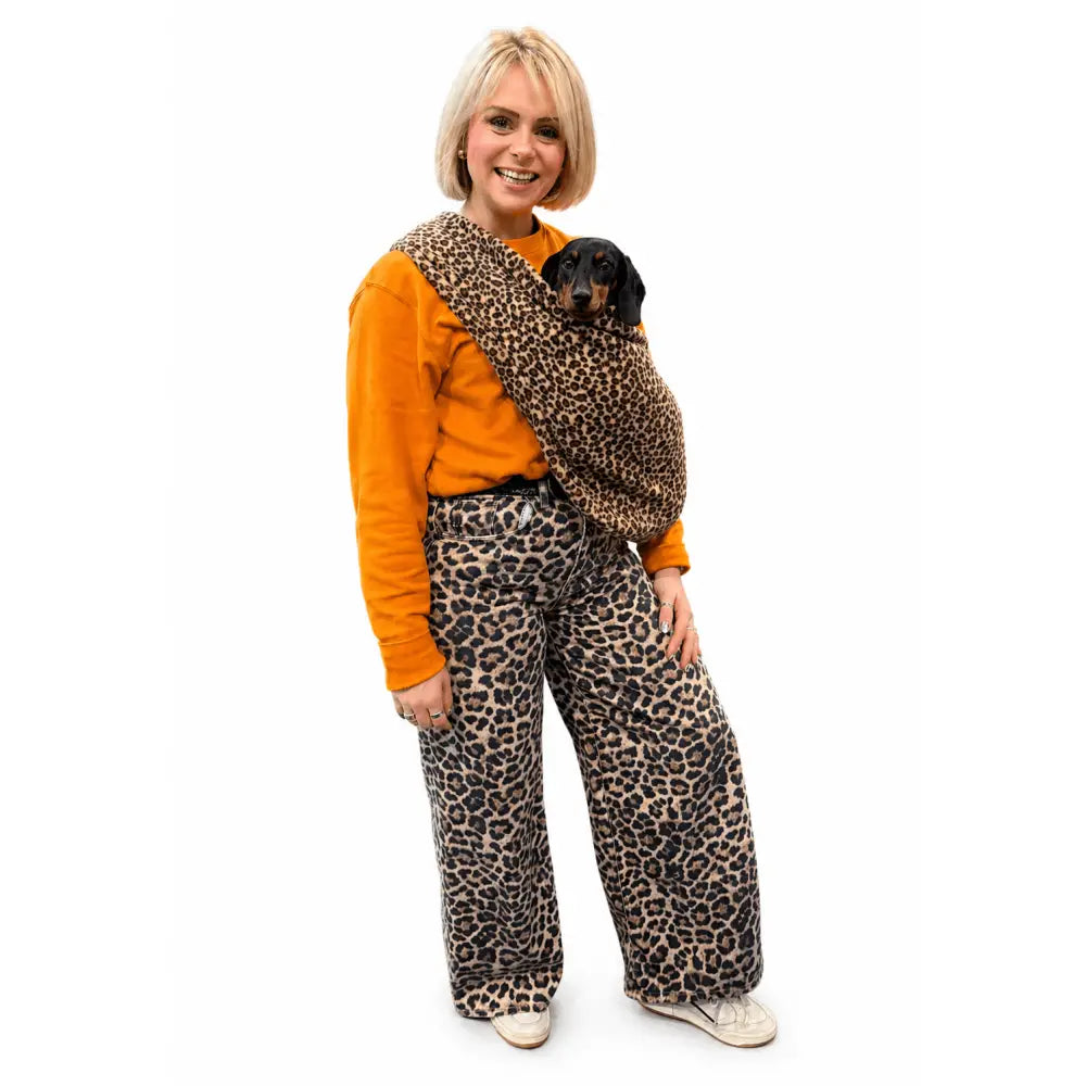 Cozy Fleece Dog Sling Carrier - Comfortably Carry Your Small Pup Anywhere