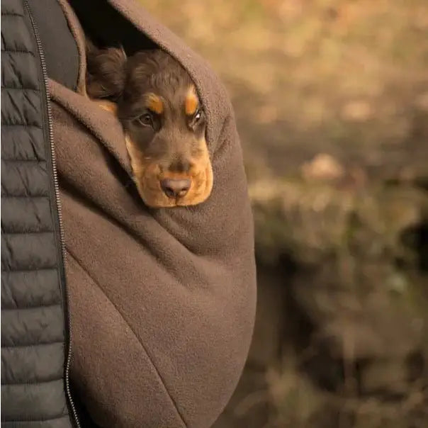Cozy Fleece Dog Sling Carrier - Comfortably Carry Your Small Pup Anywhere