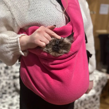 Cozy Fleece Dog Sling Carrier - Comfortably Carry Your Small Pup Anywhere