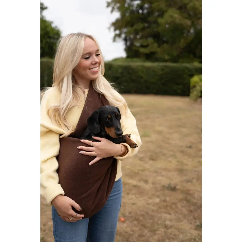 Cozy Fleece Dog Sling Carrier - Comfortably Carry Your Small Pup Anywhere