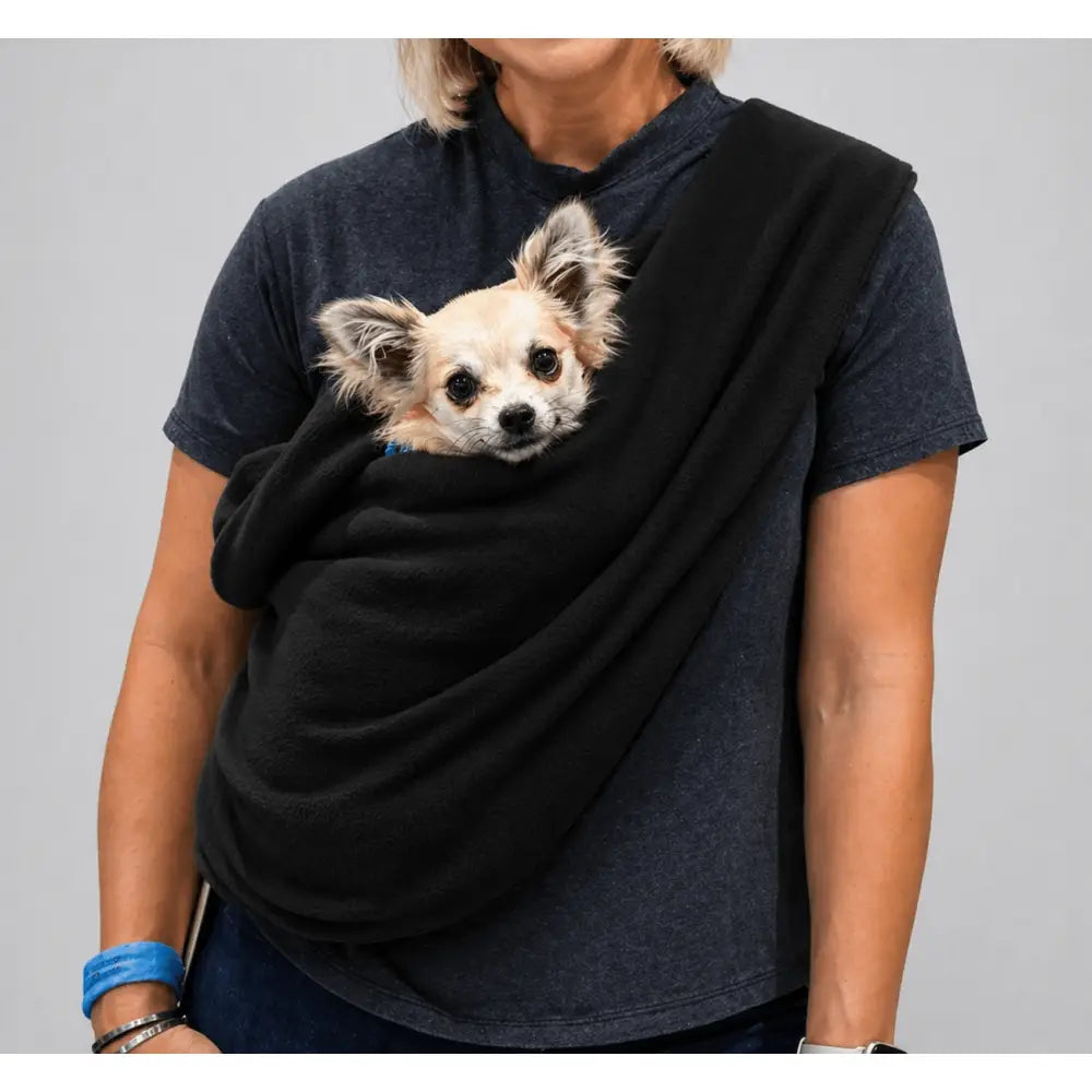 Cozy Fleece Dog Sling Carrier - Comfortably Carry Your Small Pup Anywhere