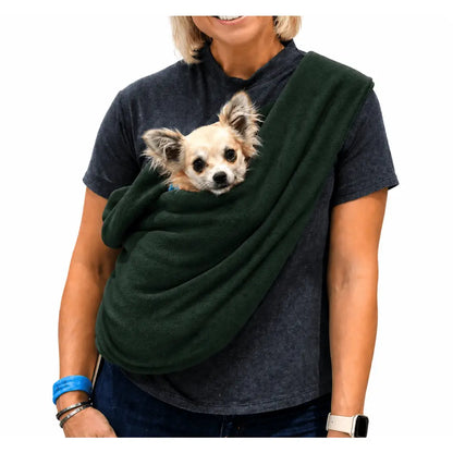 Cozy Fleece Dog Sling Carrier - Comfortably Carry Your Small Pup Anywhere