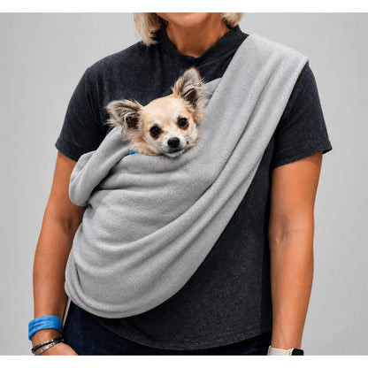 Cozy Fleece Dog Sling Carrier - Comfortably Carry Your Small Pup Anywhere