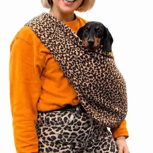 Cozy Fleece Dog Sling Carrier - Comfortably Carry Your Small Pup Anywhere