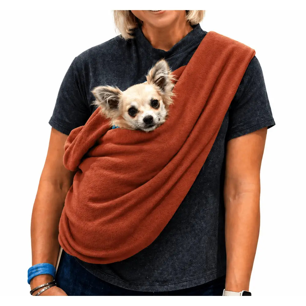 Cozy Fleece Dog Sling Carrier - Comfortably Carry Your Small Pup Anywhere