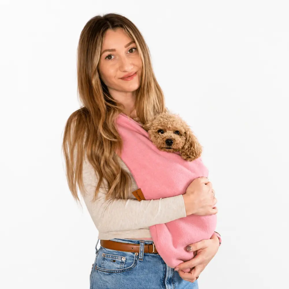 Pastel Fleece Dog Sling Carrier: The Ultimate Comfort for Your Furry Friend